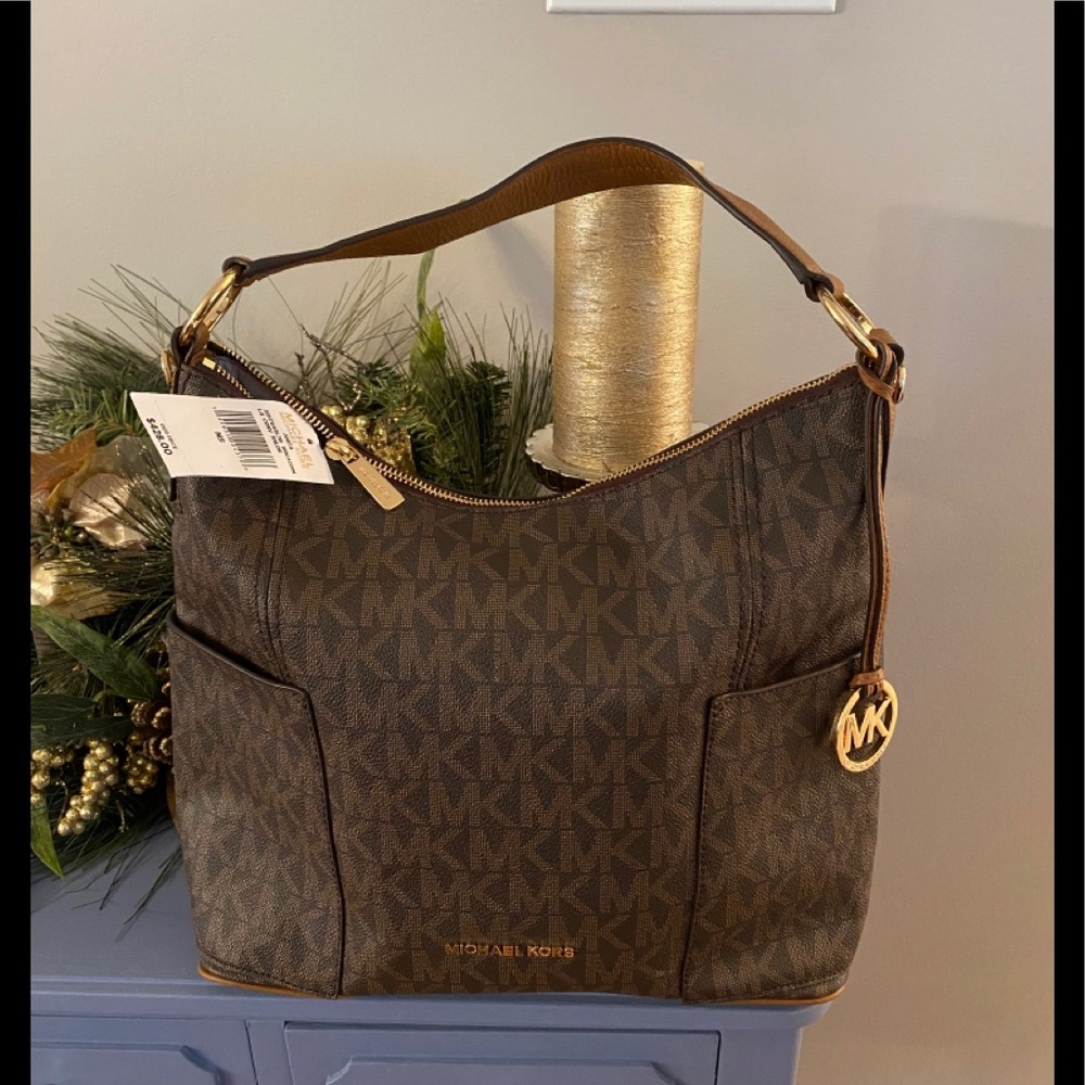 💜New Michael Kors Brown Signature Shoulder Bag💜